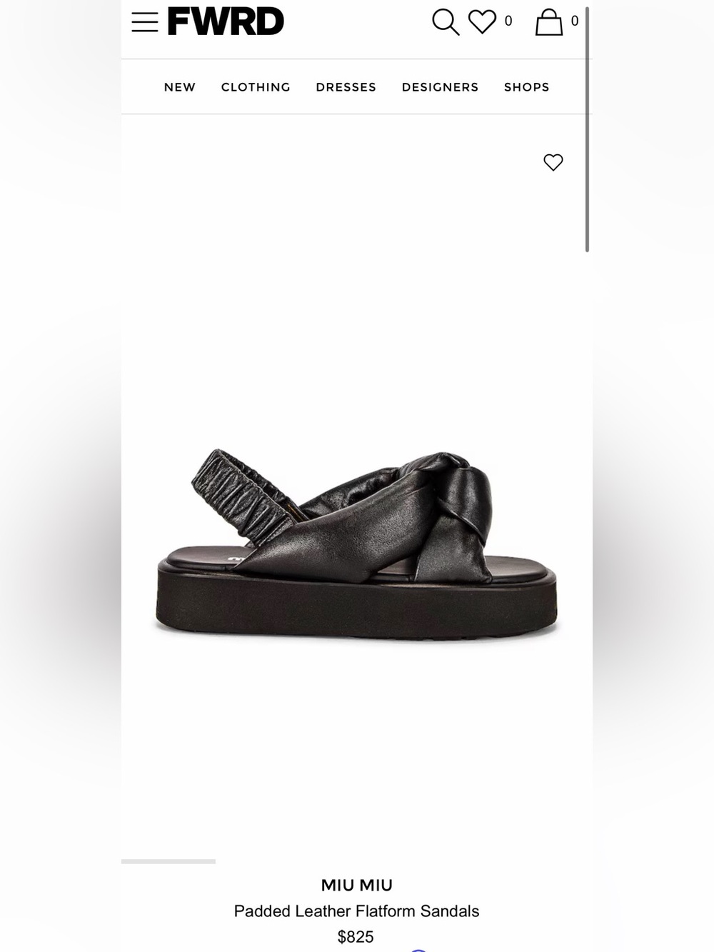 Worn twice - Women’s Miu Miu Padded Leather Platform Sandals - 39